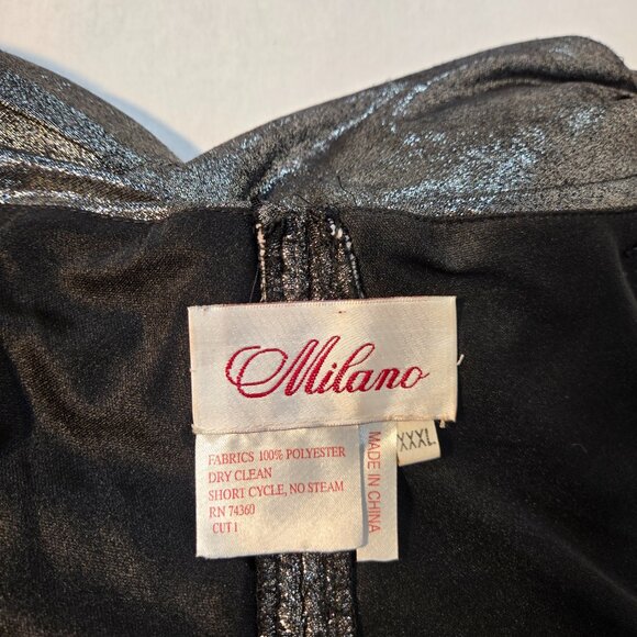 MILANO Silver Metallic Strapless Ruched Ruffled Mini Dress Size XXXL New NO Tag! - Picture 13 of 16